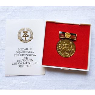   East Germany DDR For merits in the founding and consolidation Medal with award certificate and case