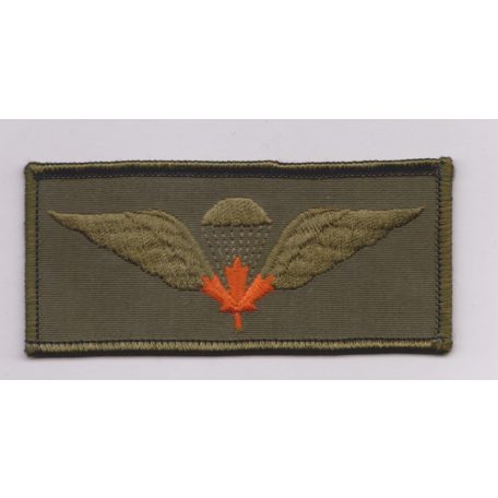 Canadian Forces Airborne Para Orange Leaf OD Combat Jump Wing Insignia