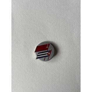 Friendship USSR Cuba Flags Alu Pin Badge