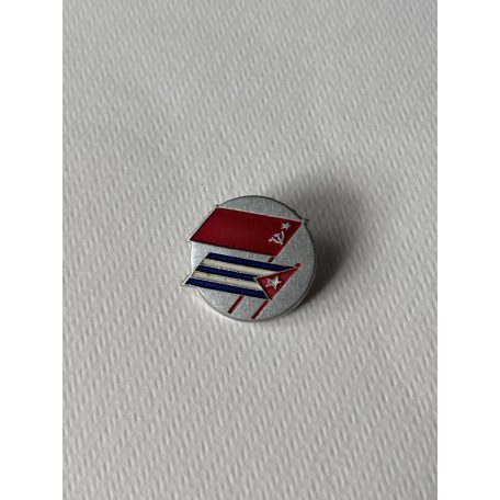Friendship USSR Cuba Flags Alu Pin Badge