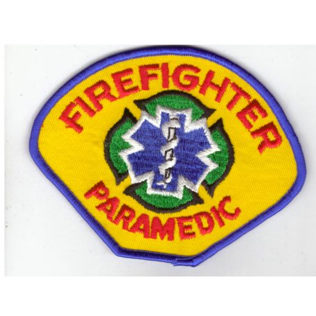 Firefighter Paramedic Vintage Embroidered Shoulder Patch 