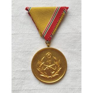   Hungarian Defence Medal for 10 Years of Service, rare engraved reverse c. 1966-70