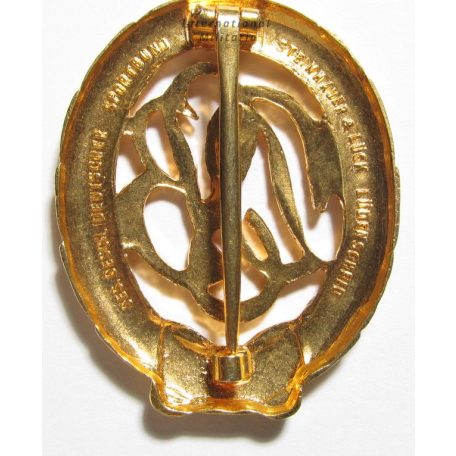 German DSB Big Sport Badge in Gold with 25 numeral