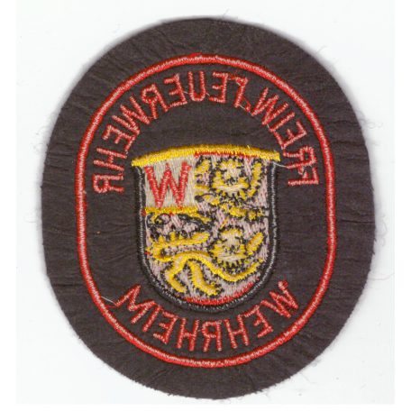 Wehrheim City Germany Freiwillige Feuerwehr/ Fire Department Patch
