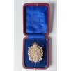   British The King's Shield Competition Badge in Box Shooting Award Solid Silver Made by Jennings& Co. 1923.