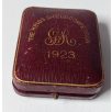   British The King's Shield Competition Badge in Box Shooting Award Solid Silver Made by Jennings& Co. 1923.