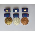 East German Faithful Service in the Maritime Industry Medal Set Gold, Silver, Bronze