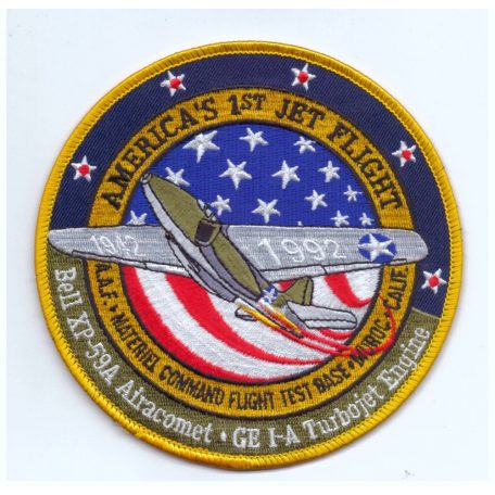 US Air Force First Operational Jet Bell XP-59A Airacomet 1942-1992 PATCH