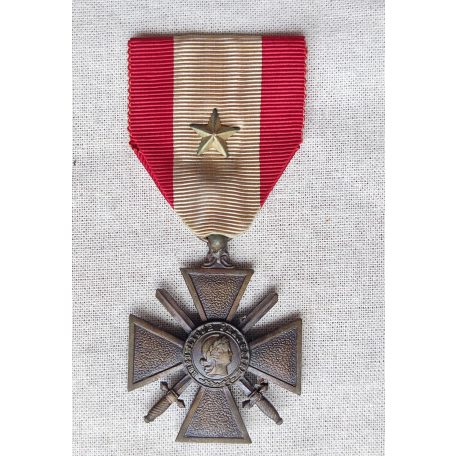 France French War Cross Foreign Campaigns TOE Medal with one Star