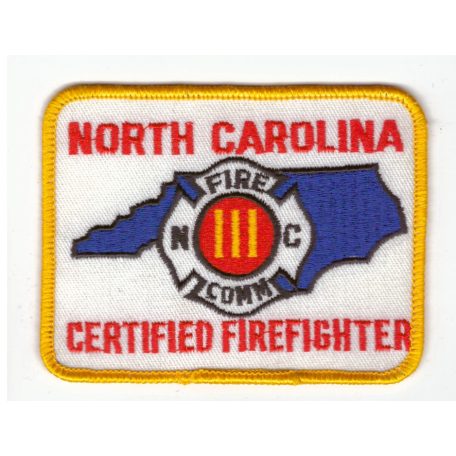 North Carolina Certified Firefighter PATCH