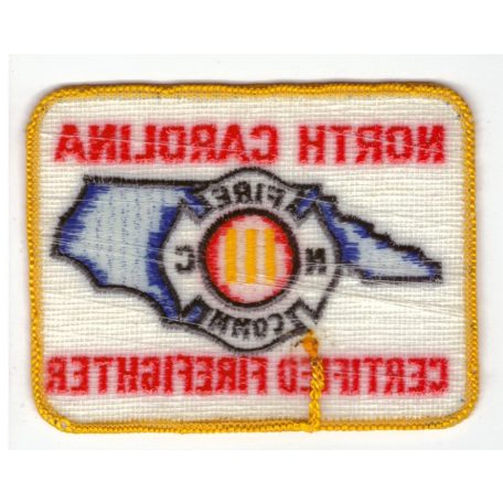 North Carolina Certified Firefighter PATCH