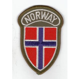 Norway Shield form/ Norge Skjoldformet Patch/Lapp