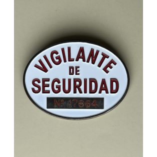 Spain Security Guard Metal Badge numbered
