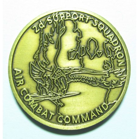 USA 2nd Support Squadron Air Combat Command Coin