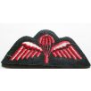   British (United Kingdom) Royal Marines Special Forces Commando Parachute Wings red on black 