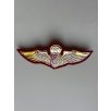   Indonesia Penerjun Polri Parachute Wings on Red background Felt Badge