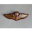   Indonesia Penerjun Polri Parachute Wings on Red background Felt Badge