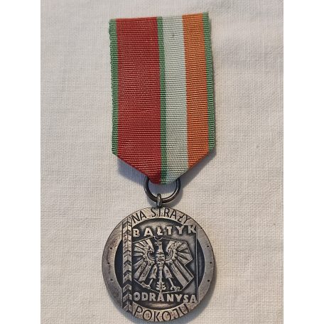 Polish Medal for USSR Peace Guard Badge silver
