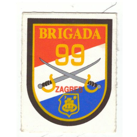 99th Croatian Army Brigade, Zagreb PATCH - Yugoslavian War 1990s