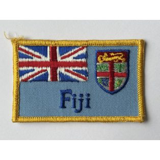   Official Fijian Embroidered Flag Union Jack and Fijian Coat of Arms