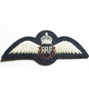   British WW2 Royal Air Force RAF Pilot Wings Badge padded mod 4.