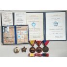 Hungarian Medal lot (5) to a Militiaman + Photo ID and award certificates
