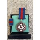 German cased Voluntary Firefighter Medal in Silver for 30 years - Brandenburg