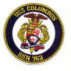 USS Columbus  SSN 762 Submarine  (All seas are navigable ) PATCH