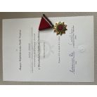Hungarian WW2 Liberation Jubilee Medal with award certificate