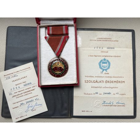 Hungarian Long Service Medal for 15 Years in the Armed Forces (1965) - Workers Militia (Munkásőrség) award