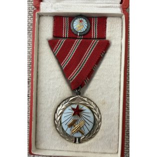 Hungarian cased Labor Merit Medal 1954M with miniature