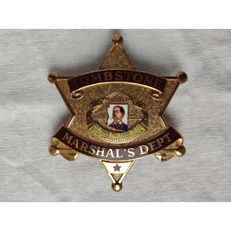 US Tombstone Serif/Marshal Star enameled Badge 