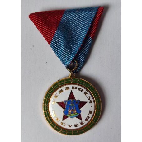 Hungarian Veszprém County Award Gold Grade Fire Enamel