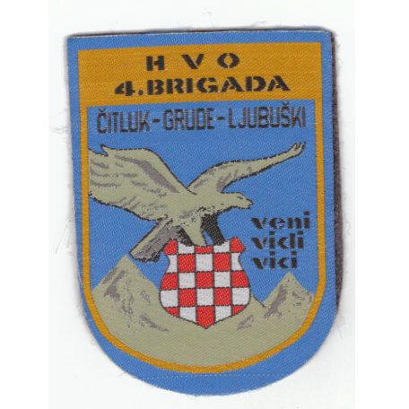 Croatia’s Defense Council - HVO - 4. Brigade Topnicko  Missile Division  PATCH- Yugoslavian War 1990s