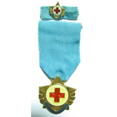 CSR. Medal for Sacrifice and Merit in the Czechoslovak Red Cross 1st Class with Ribbon Bar