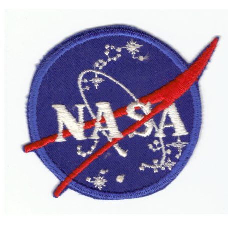 Small Nasa Meatball Patch Blue Frame