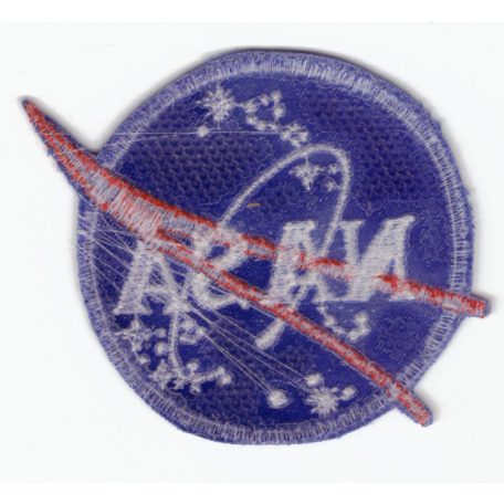 Small Nasa Meatball Patch Blue Frame