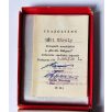   Hungarian Excellent Worker Award in Box with award certificate Labor Day - 1973. 05.01