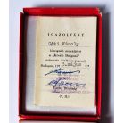 Hungarian Excellent Worker Award in Box with award certificate Labor Day - 1973. 05.01