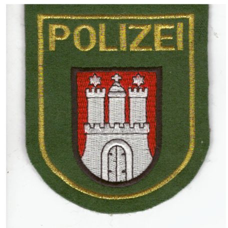  Hamburg City Germany Polizei/Police Shoulder Patch Green