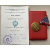   Hungarian cased 20 Years Defence Service Medal with matching award certificate