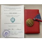 Hungarian cased 20 Years Defence Service Medal with matching award certificate