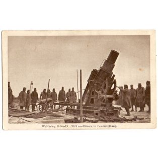   First World War Austro-Hungarian Monarch 30.5 cm Skoda Cannon Postcard