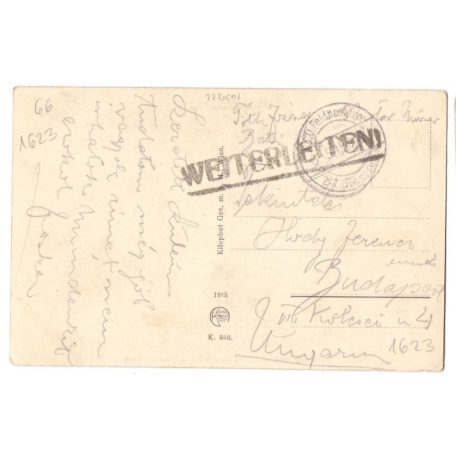 First World War Austro-Hungarian Monarch 30.5 cm Skoda Cannon Postcard