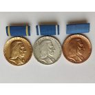 East German DDR Pestalozzi Medals "For Faithful Service" Set Gold, Silver, Bronze