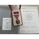 Hungarian Order of Labour, Bronze Grade set with award documents