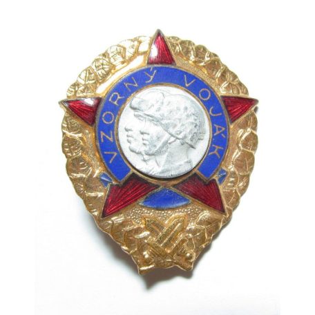 Czechoslovakia Excellent Solider Badge (Enameled)