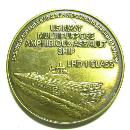 US Navy Commemorating the christening of Boxer LHD-4 Coin