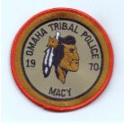 Omaha Tribal Police 1970 Macy PATCH Native Indian Reserve