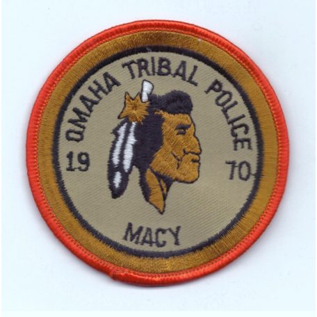 Omaha Tribal Police 1970 Macy PATCH Native Indian Reserve